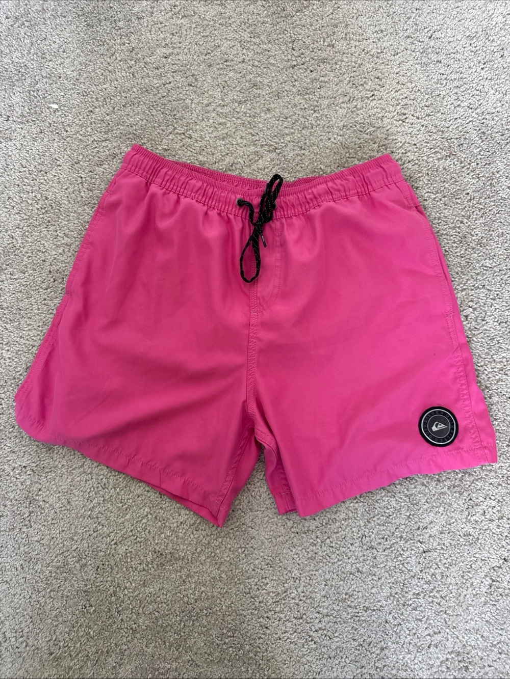 Quicksilver Mens Everyday Volley 15 Shorts Pink Size M Drawstring Soft Swim